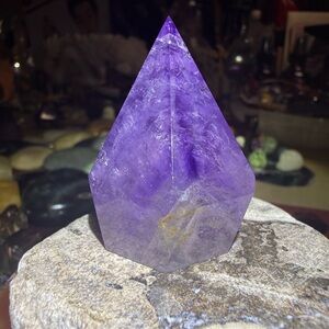 Purple Amethyst w/Golden Healer Diamond #2
